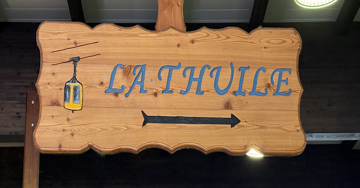 Sign for La Thuile
