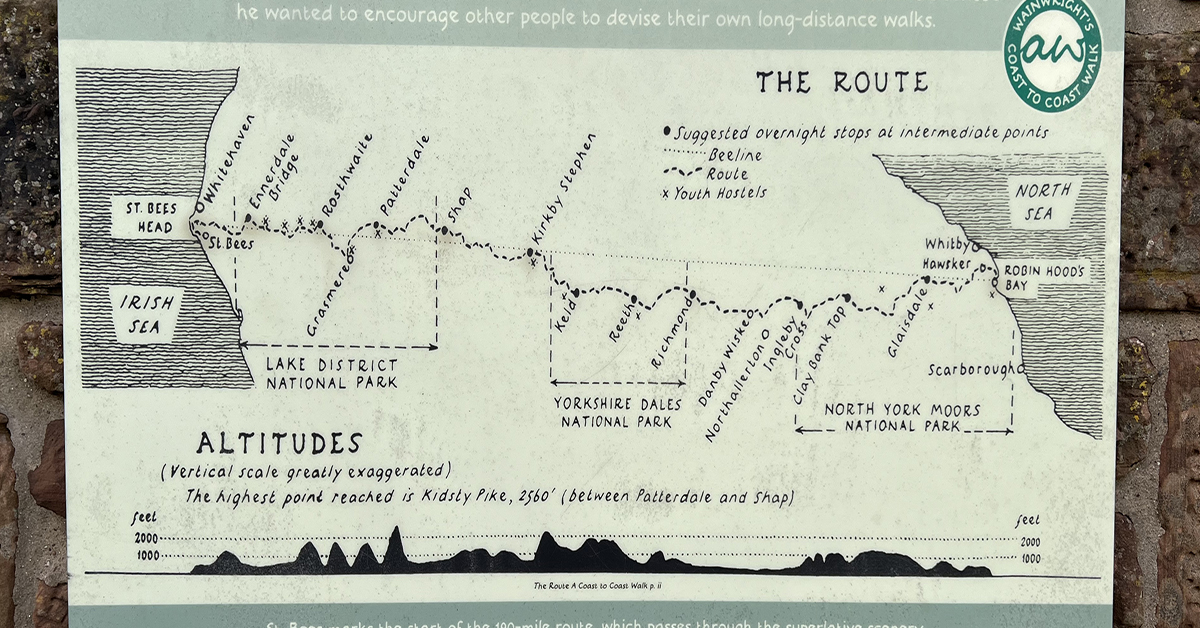 The Coast to Coast route by Wainwright